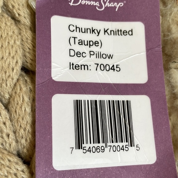 Donna Sharp Chunky Knot Pillow in the color Taupe - Picture 3 of 7
